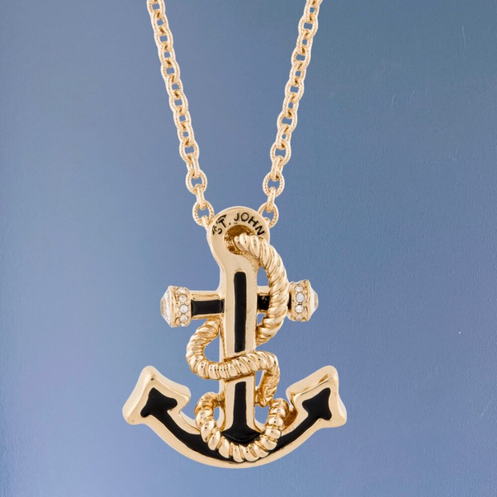 *VINTAGE* St. John Anchor Necklace I Vintage Pendant